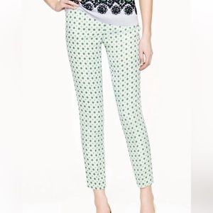 J. Crew Collection Cafe Capri Pants Blue Silk Linen